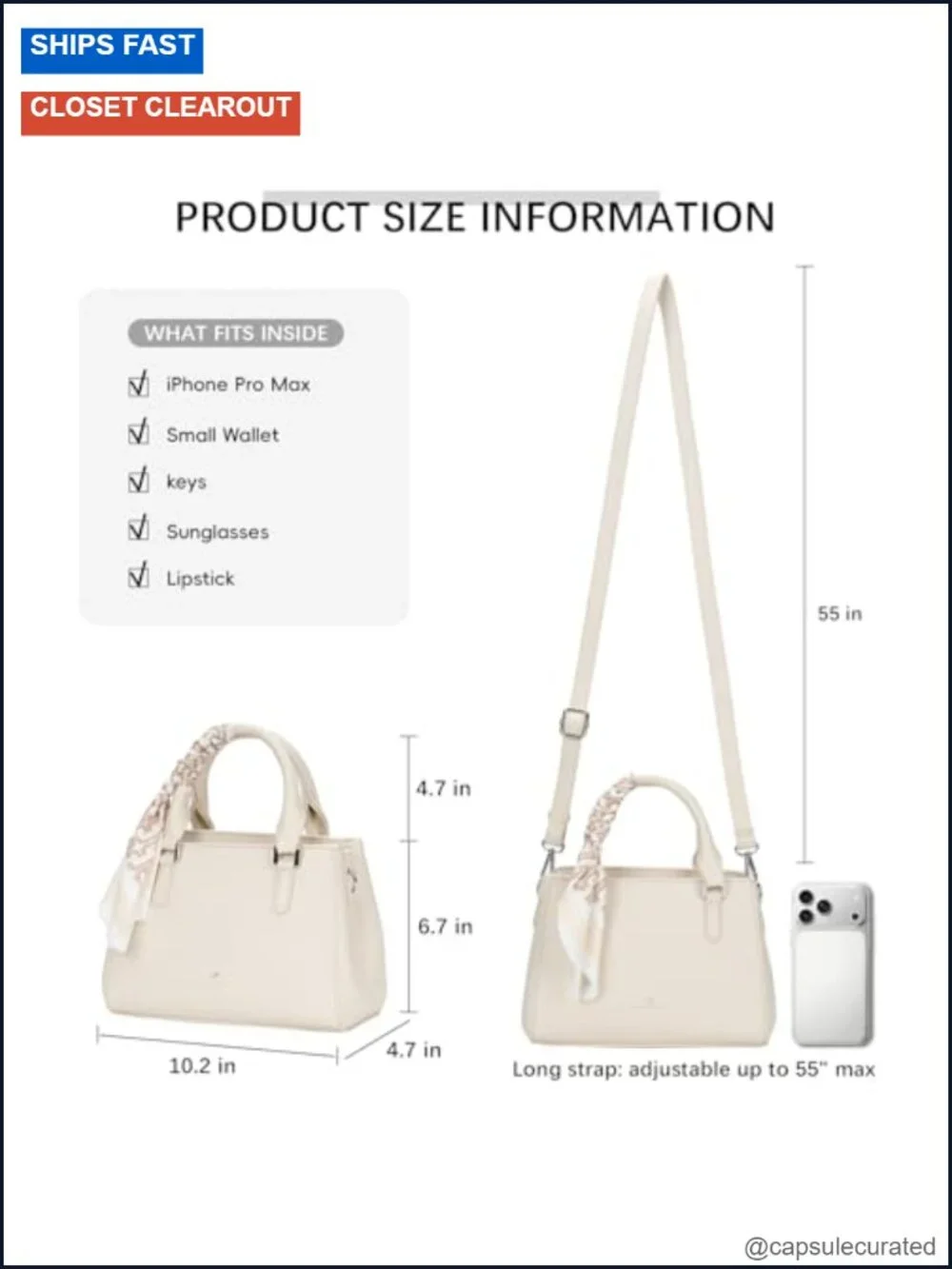 Top Handle Satchel, Vegan Leather Crossbody, Detachable Scarf